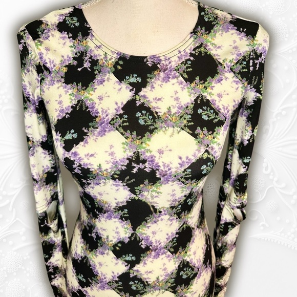 NWOT Preen By Thornton Bregazzi ‘Form’ Violet & Diamond Print Dress Size XS - Picture 9 of 15